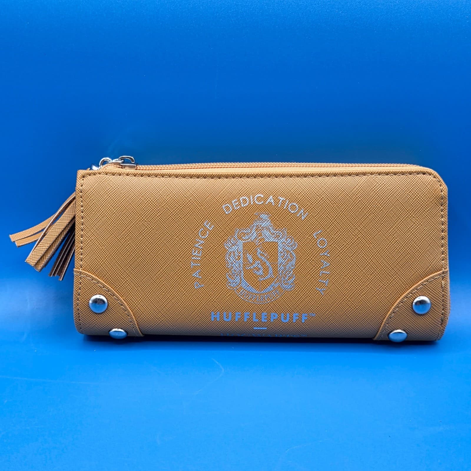 Harry Potter Wallet Designer Hufflepuff House Zipper Clutch Faux Leather
