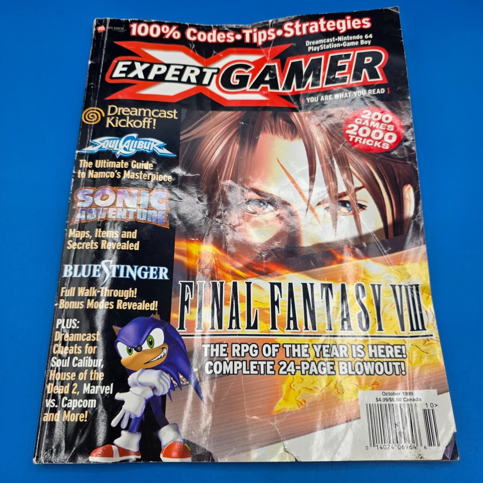 Expert Gamer Magazine Final Fantasy VIII RPG Dreamcast Issue 64 October 1999 N64