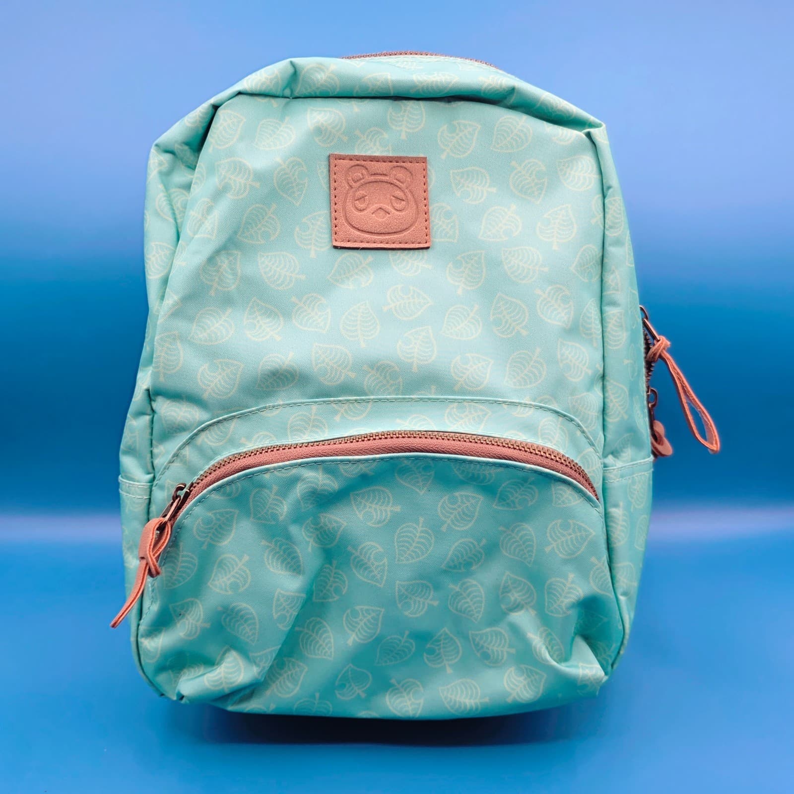 Animal Crossing New Horizons Nintendo Switch Mini Backpack Teal Leaves