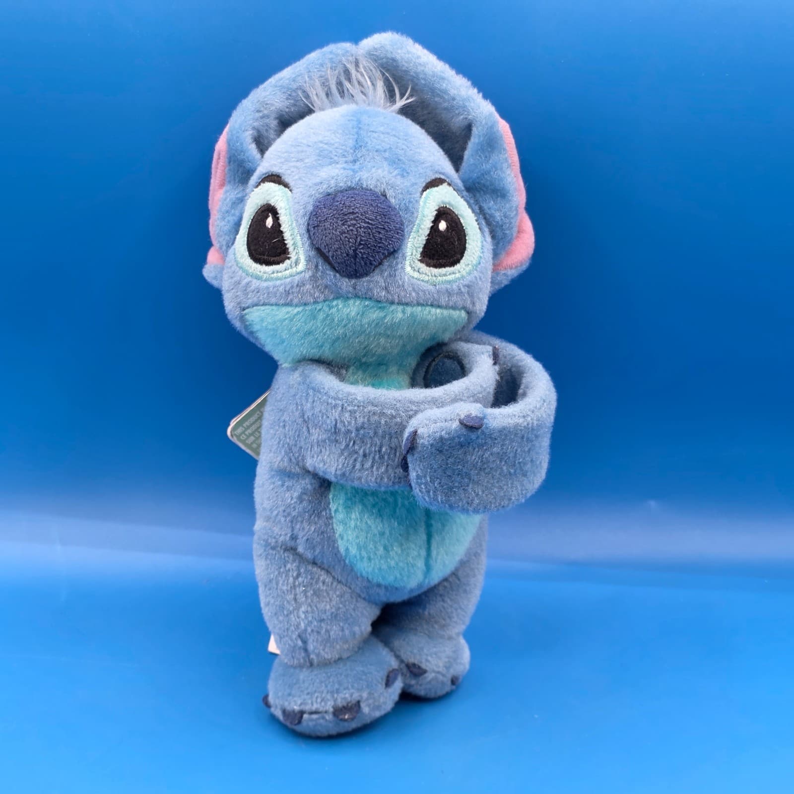 Disney Parks Lilo & Stitch Snuggle Snappers Hugger Blue Plush Slap Bracelet