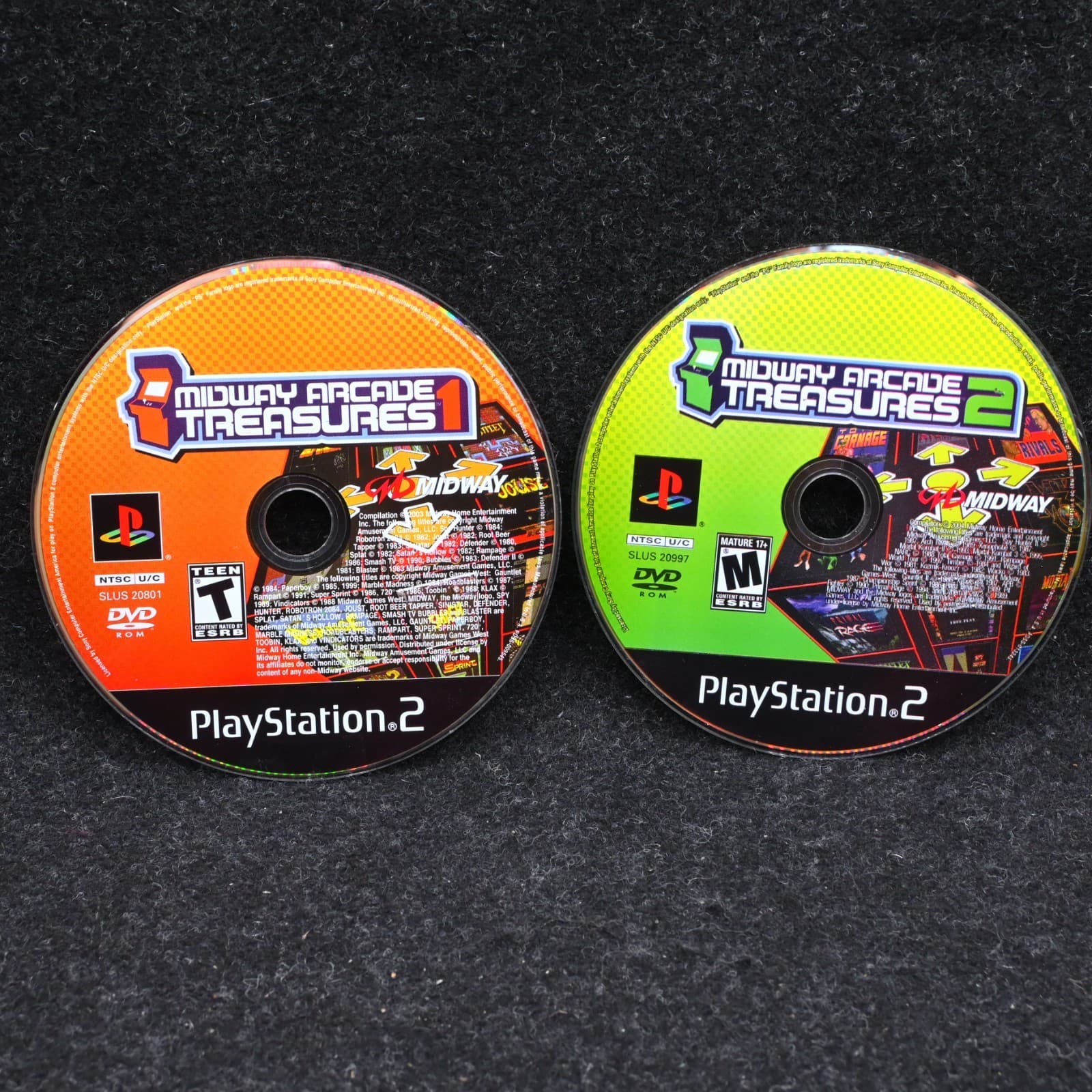Midway Arcade Treasures 1 and 2 PS2 PlayStation 2 Disc Only