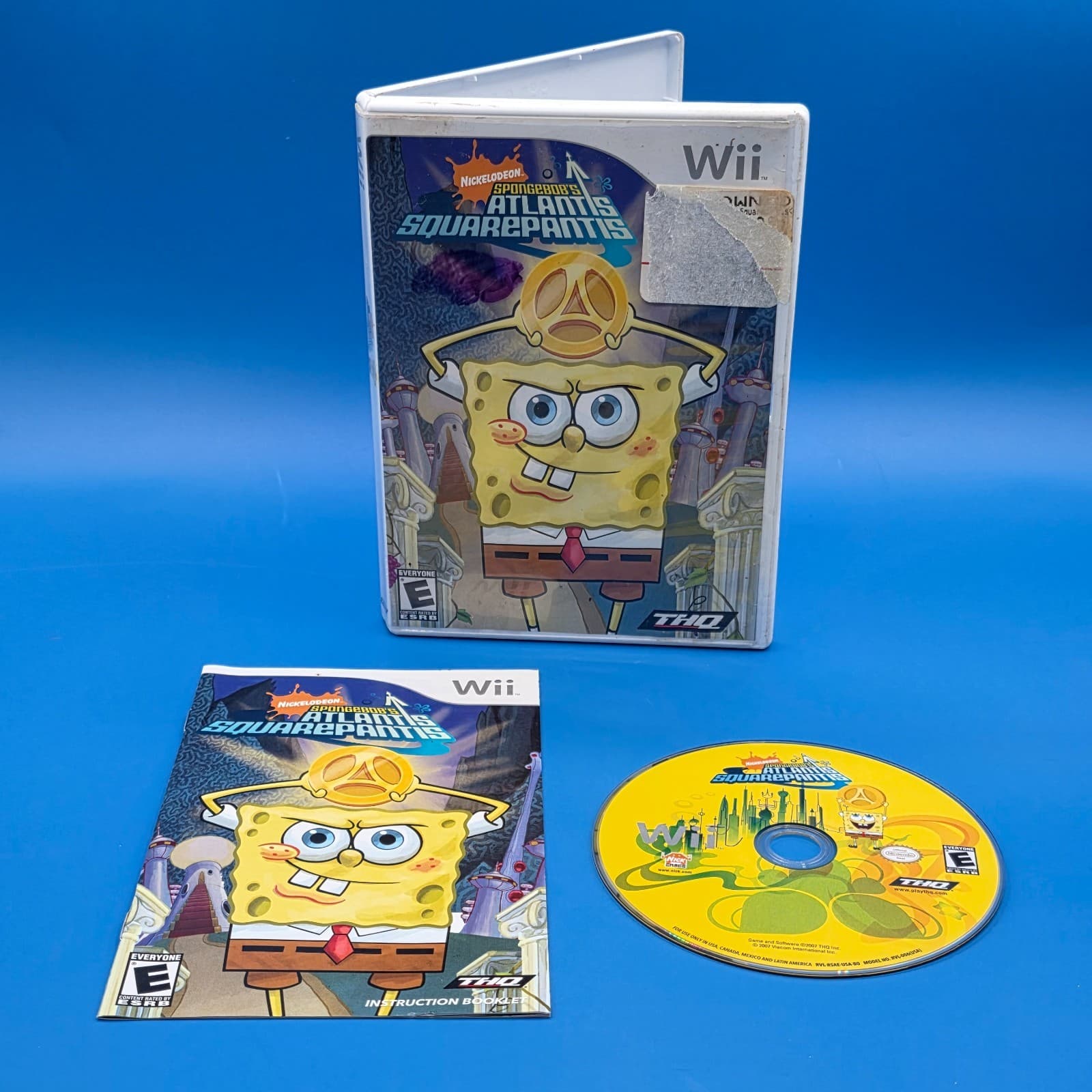 Nintendo Wii - SpongeBob's Atlantis SquarePantis - Complete W Manual - Tested