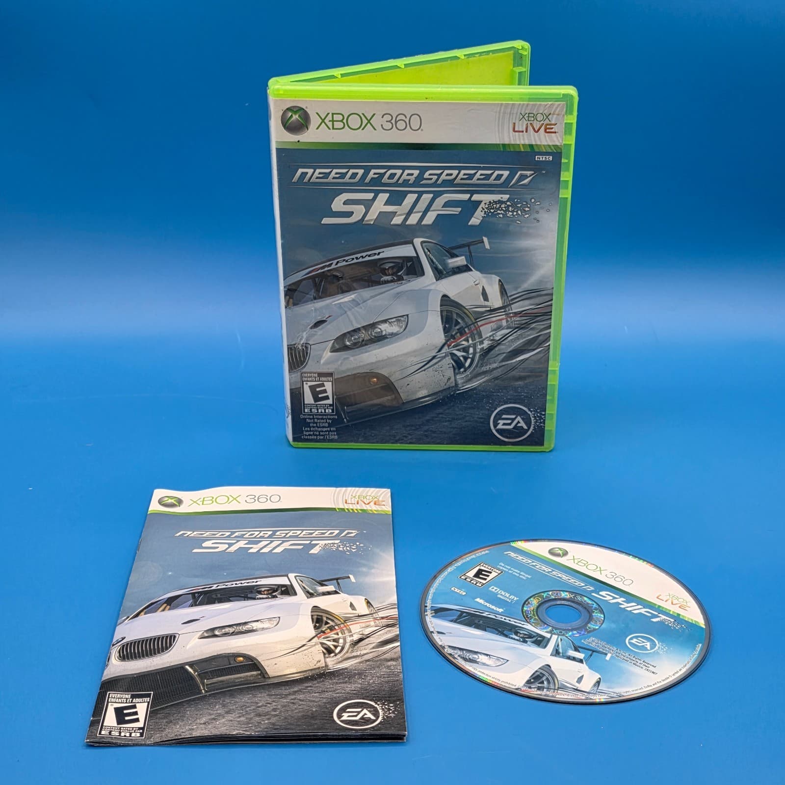 Need for Speed: Shift (Microsoft Xbox 360, 2009) Complete In Box With Manual