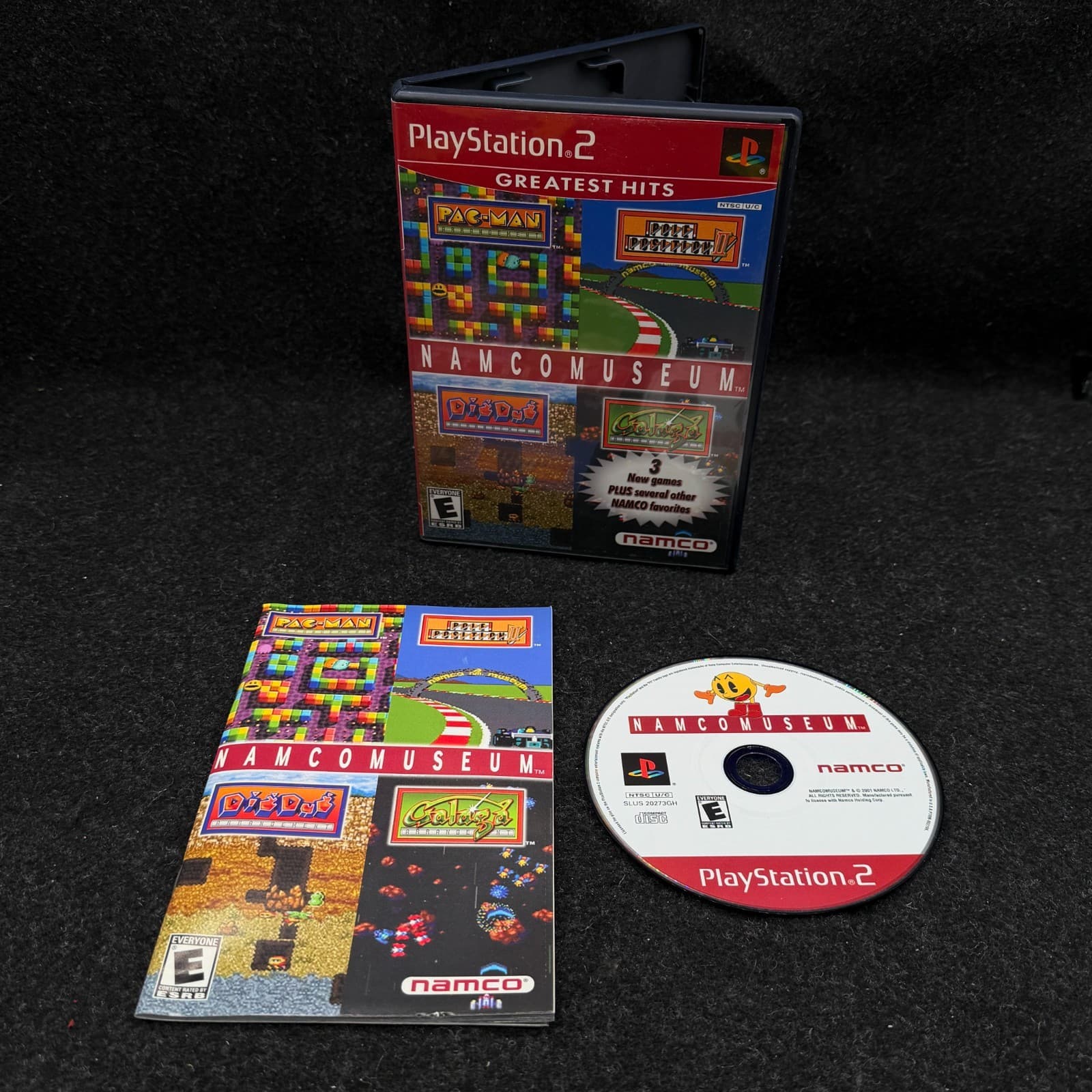 Namco Museum PS2 PlayStation 2 Greatest Hits + Reg Card Complete CIB Tested
