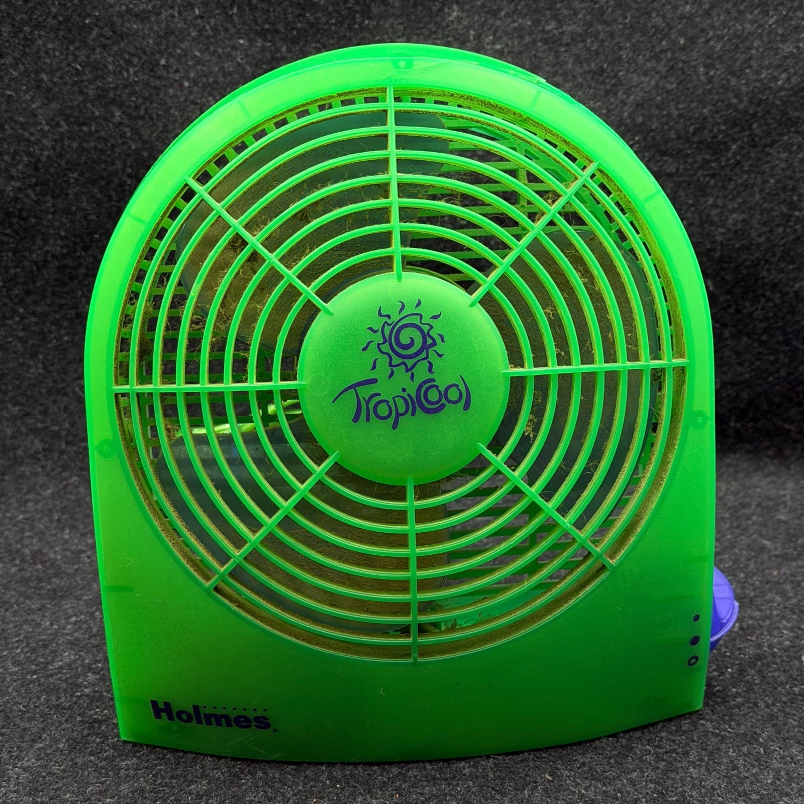 90s Holmes Tropicool Desktop Electric Fan Green Vintage Tested Works