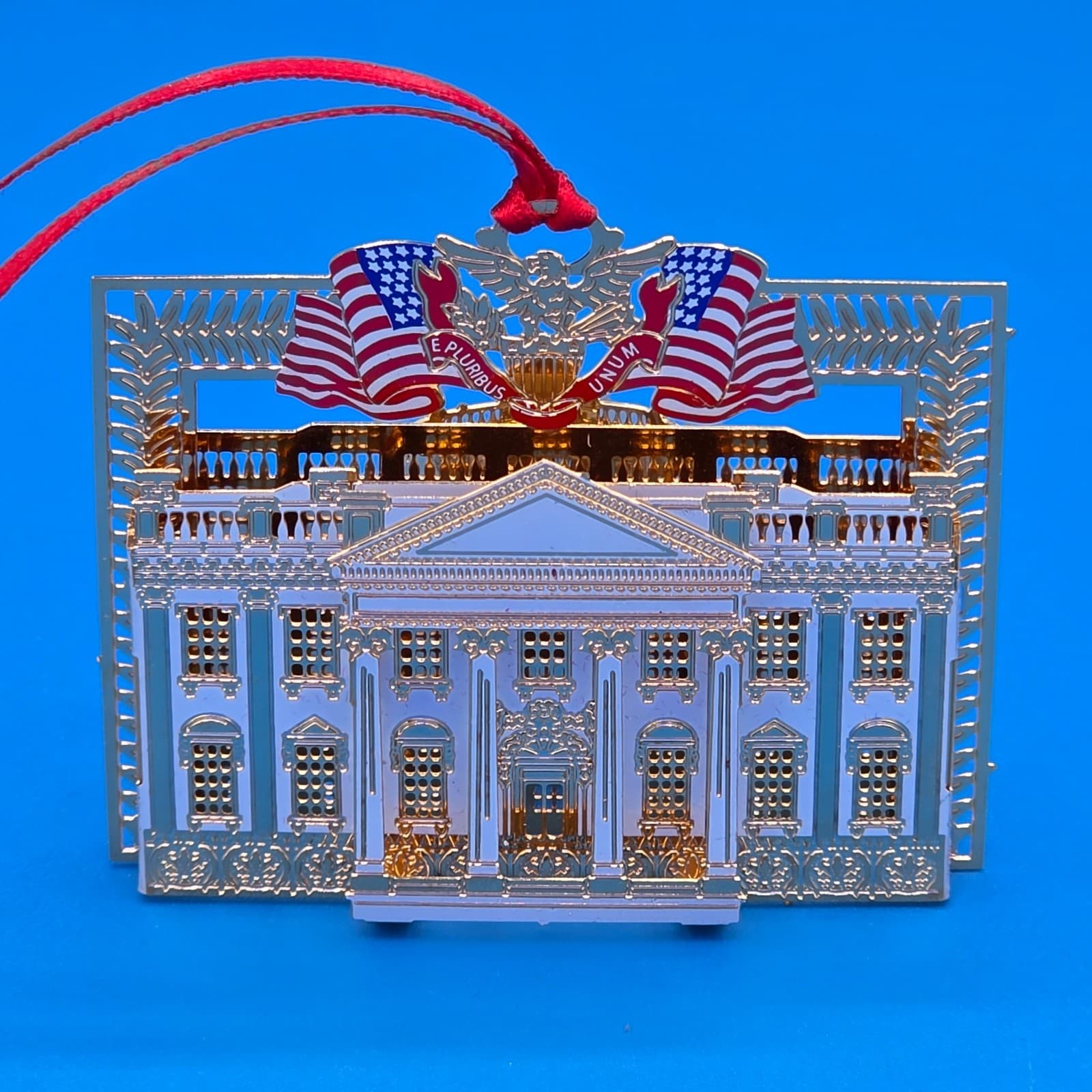 The White House Danbury Mint American Spirit Collection 23k Gold Plated Ornament