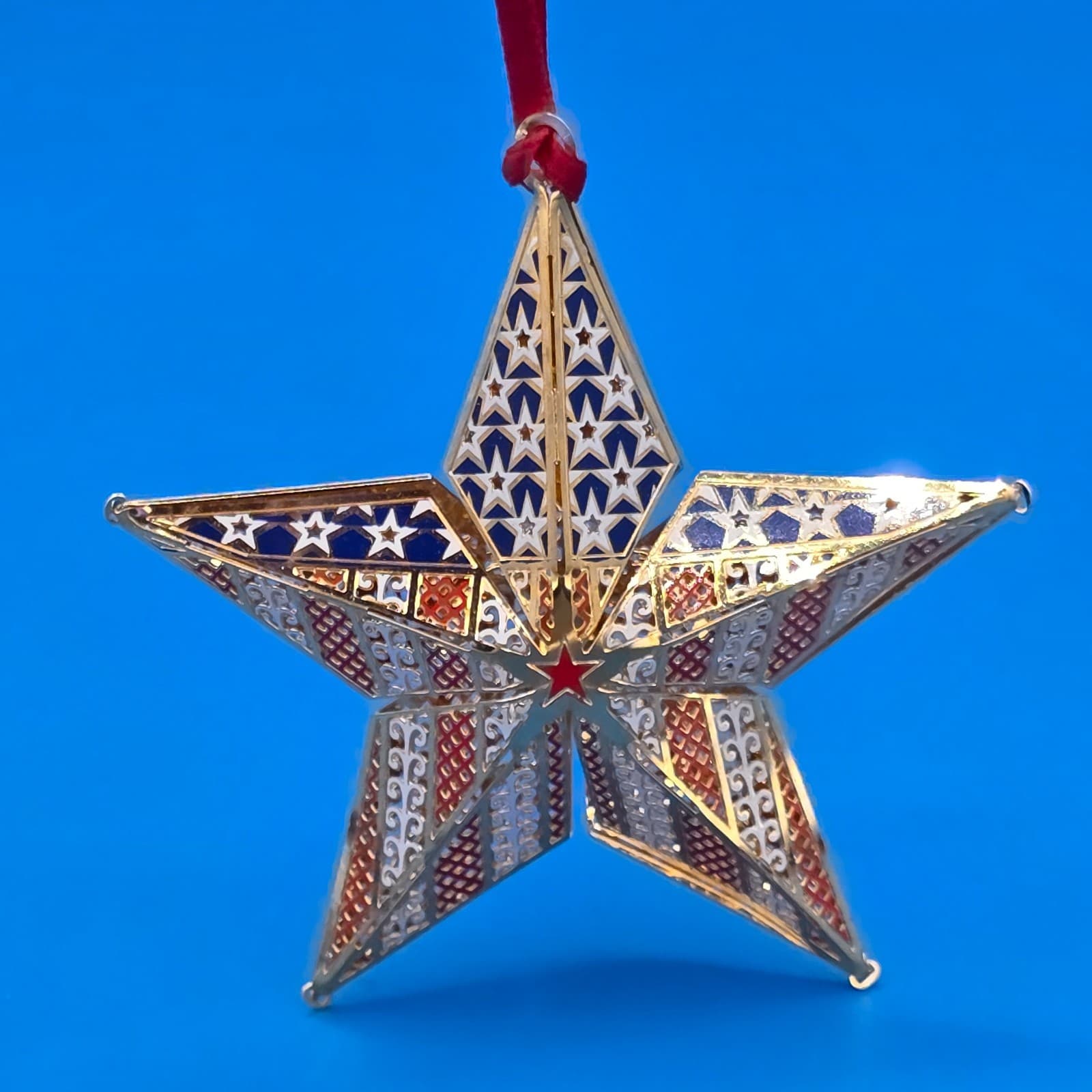 Stars & Stripes Forever Danbury Mint American Spirit 23k Gold Plated Ornament
