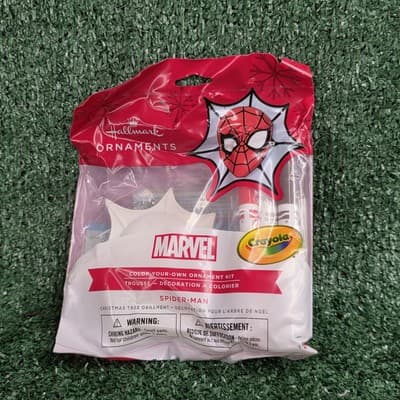 Hallmark Spider-Man Color Your Own Ornament - Crayola Kit
