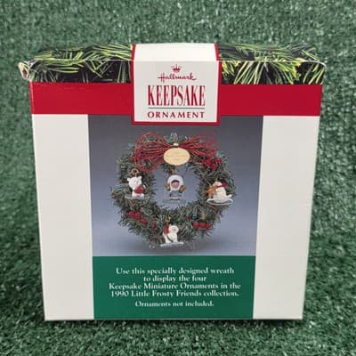 Little Frosty Friends Memory Wreath 1990 Hallmark Keepsake Ornament