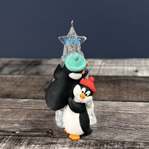 Hallmark 1995 friendly Boost ornament Xmas Penguin Ice
