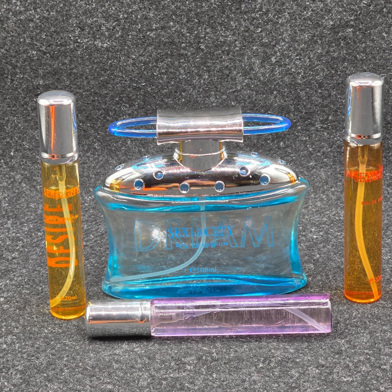 Sex In The City Perfume Set of 4 20ML EXOTIC, DESIRE, NAKED & 100ML DREAM