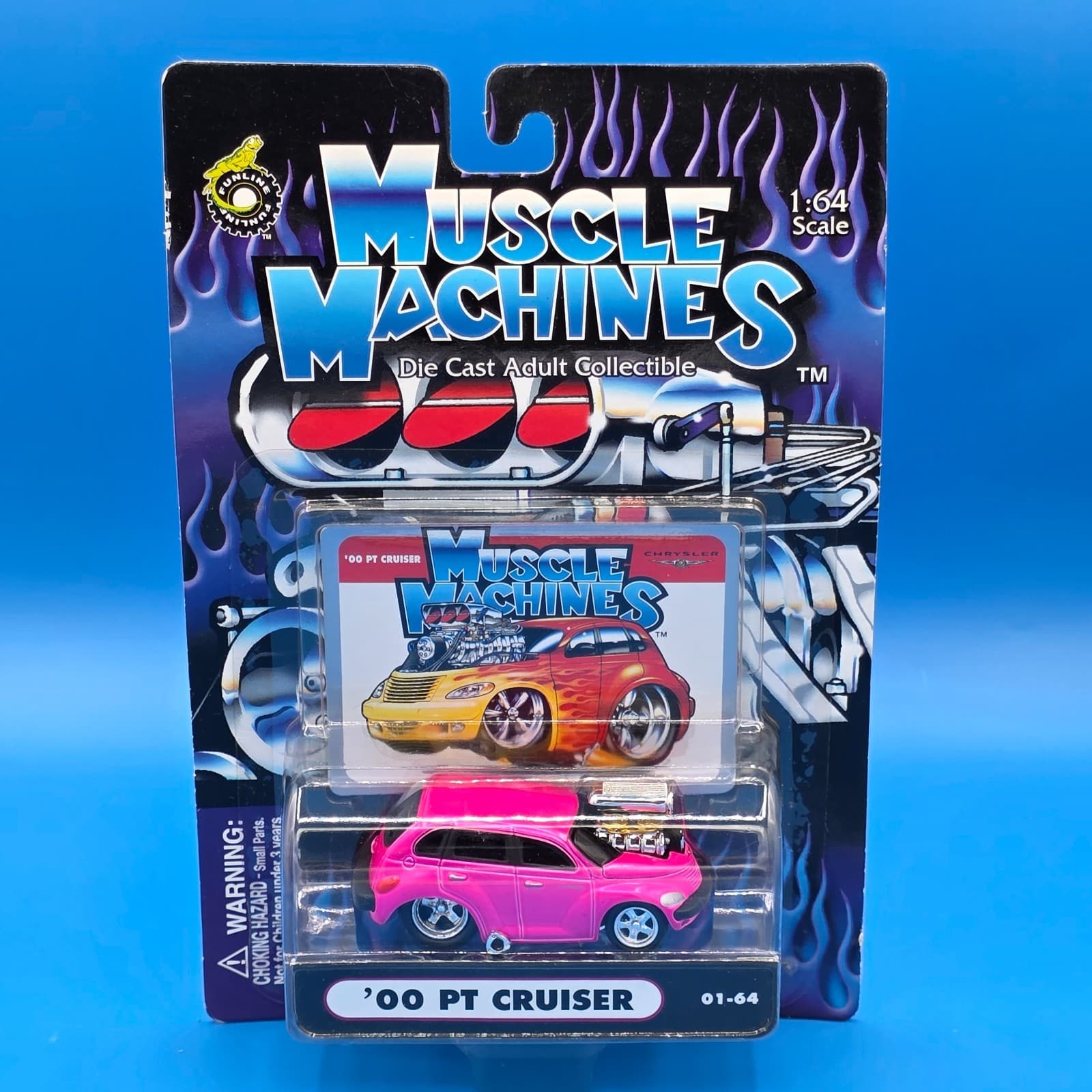 Vintage 2001 Muscle Machines ~ '00 PT Cruiser ~ 01-64 ~ Pink