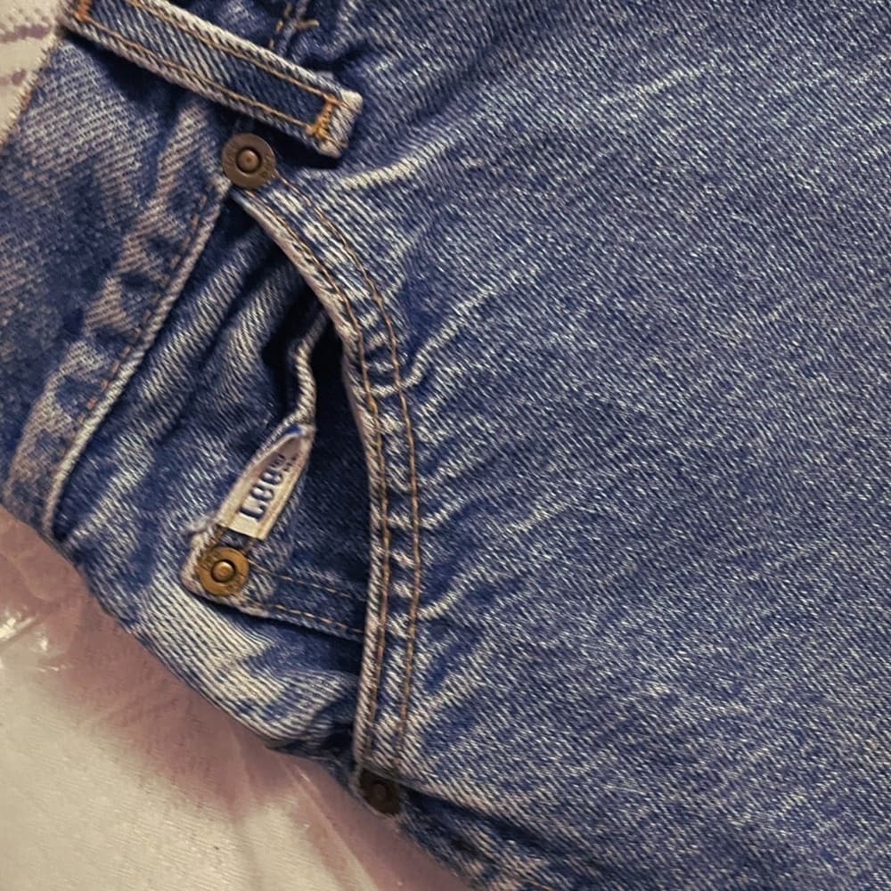 Lee Jeans Vintage Blue Denim Shorts with Frayed Hem || |Size 12