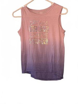 Athletic Works Sleeveless Sequin Graphic Tank Top - Pink to Purple