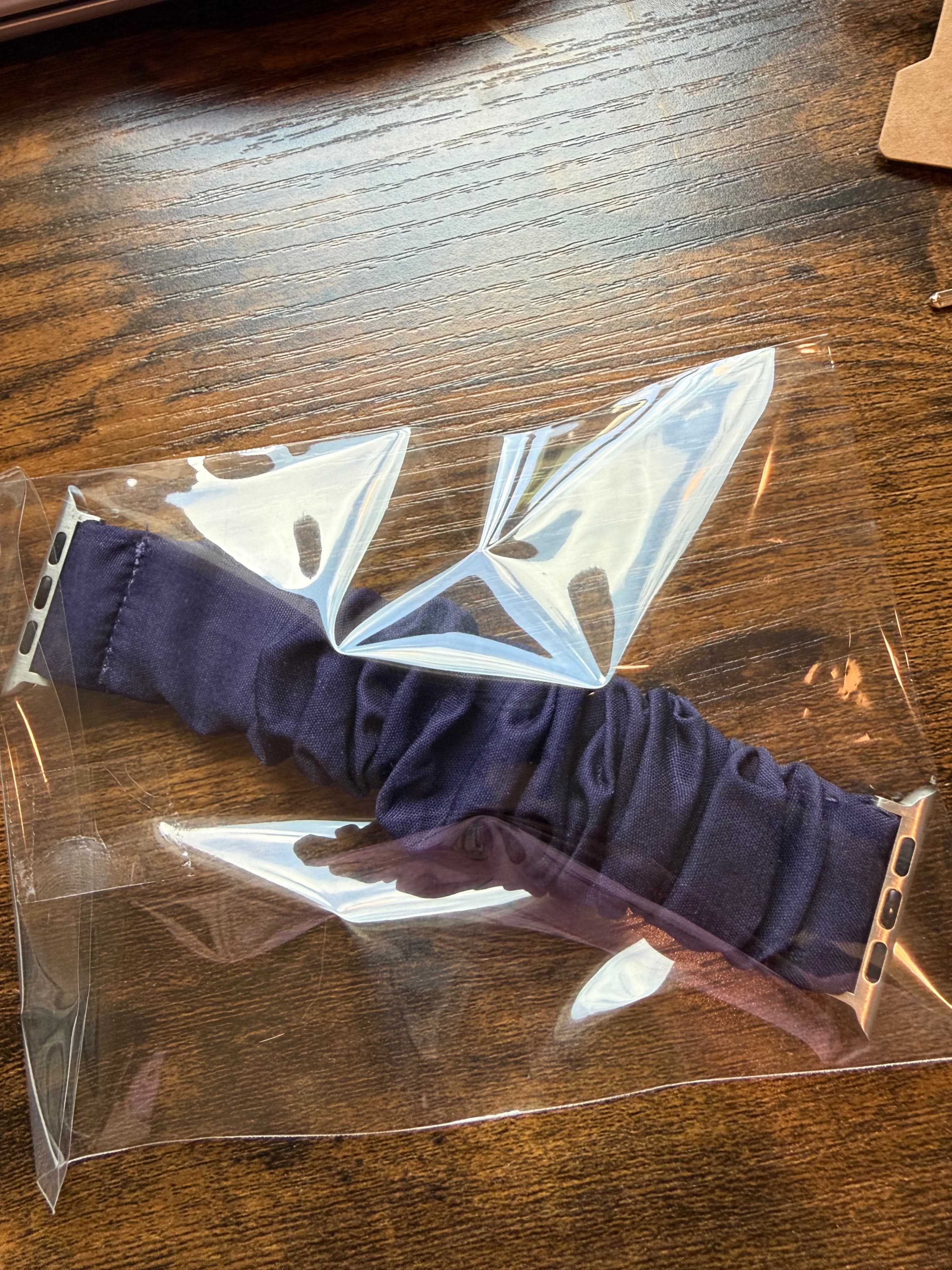Navy Scrunchie Apple Watch Band