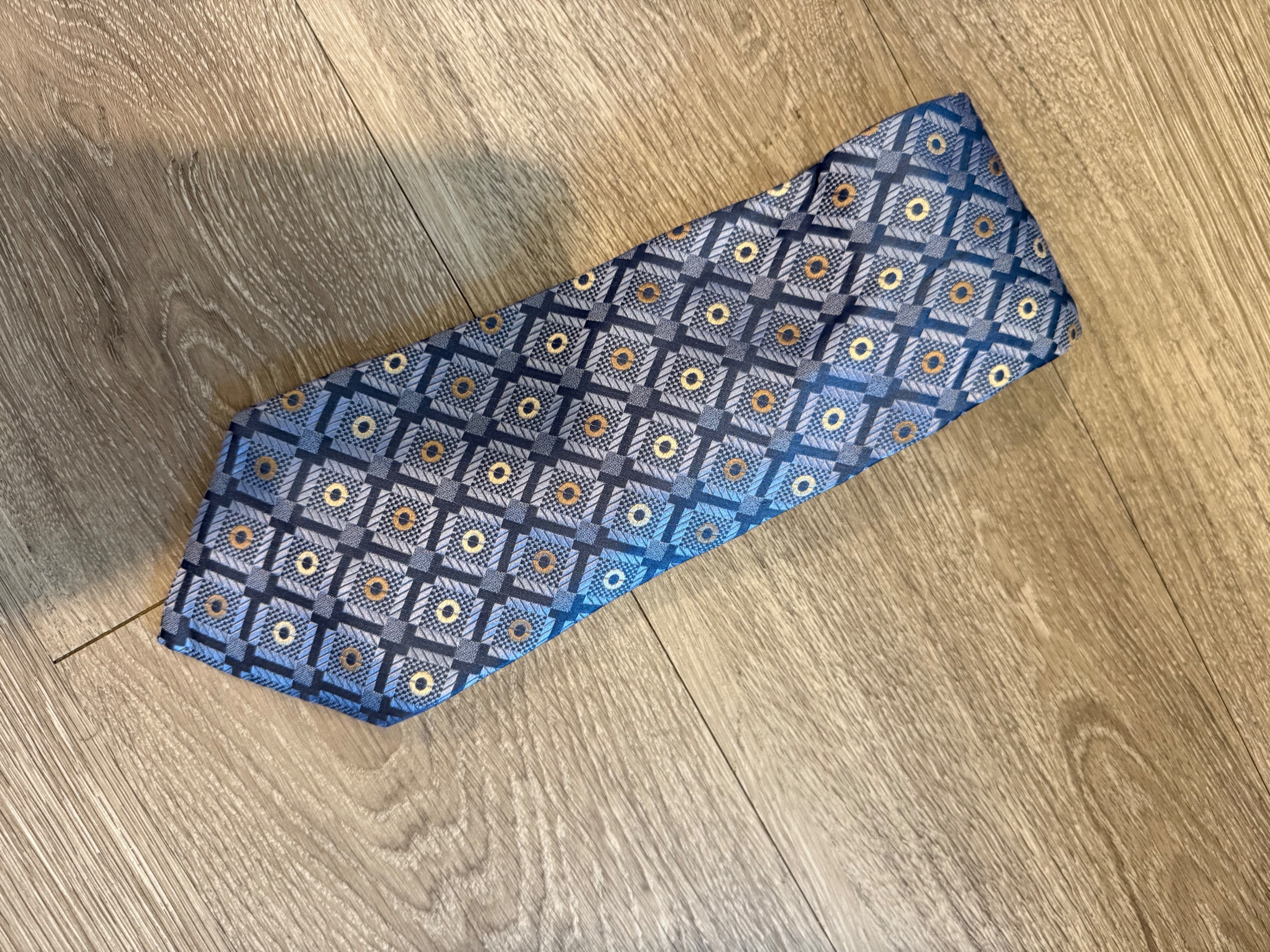 Pierre Cardin Geometric Pattern Silk Tie