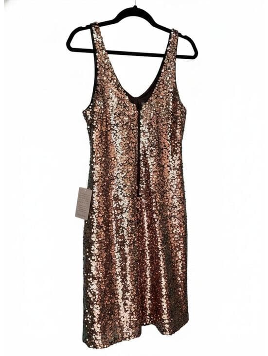 Donna Morgan - Nordstrom - Rose Gold Sequin Cocktail Dress