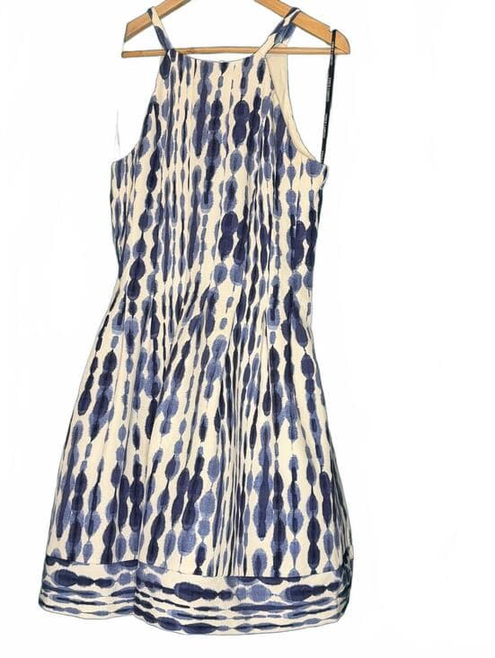 Vince Camuto Blue Dyed Halter Fit & Flare Mini Dress Size 10
