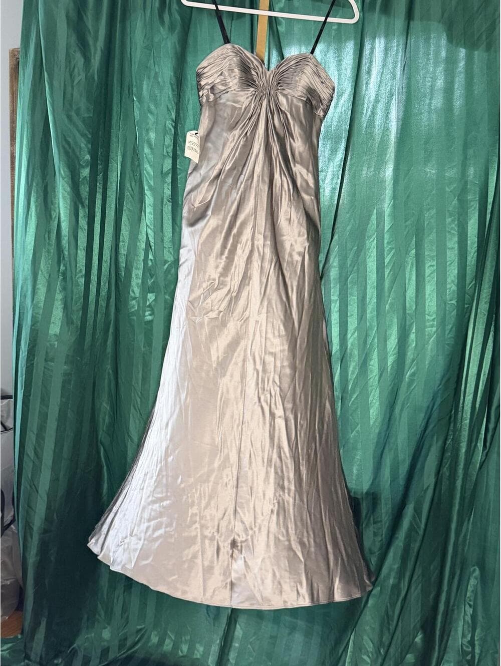 NWT Laundry by Shelli Segal 100% Silk - Steel Silver (Sz:2)