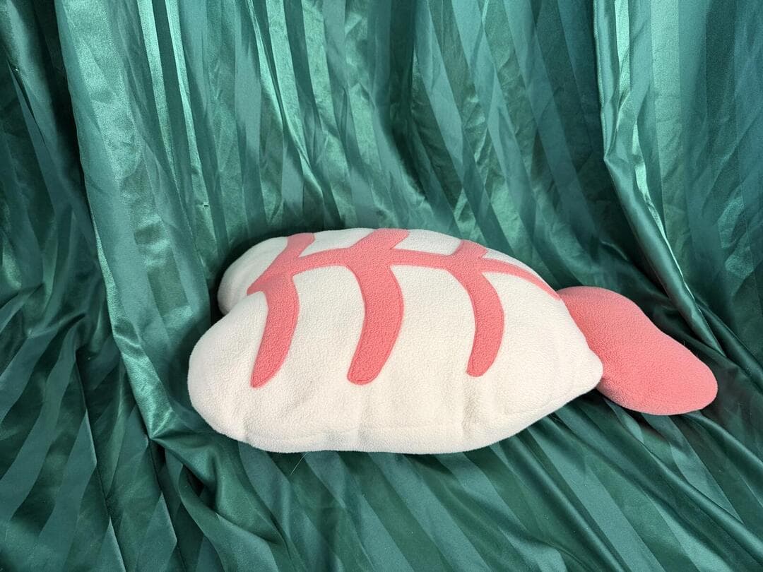 Kawaii Sushi Shrimp Ebi Plush Stuffed Animal Pink Mini