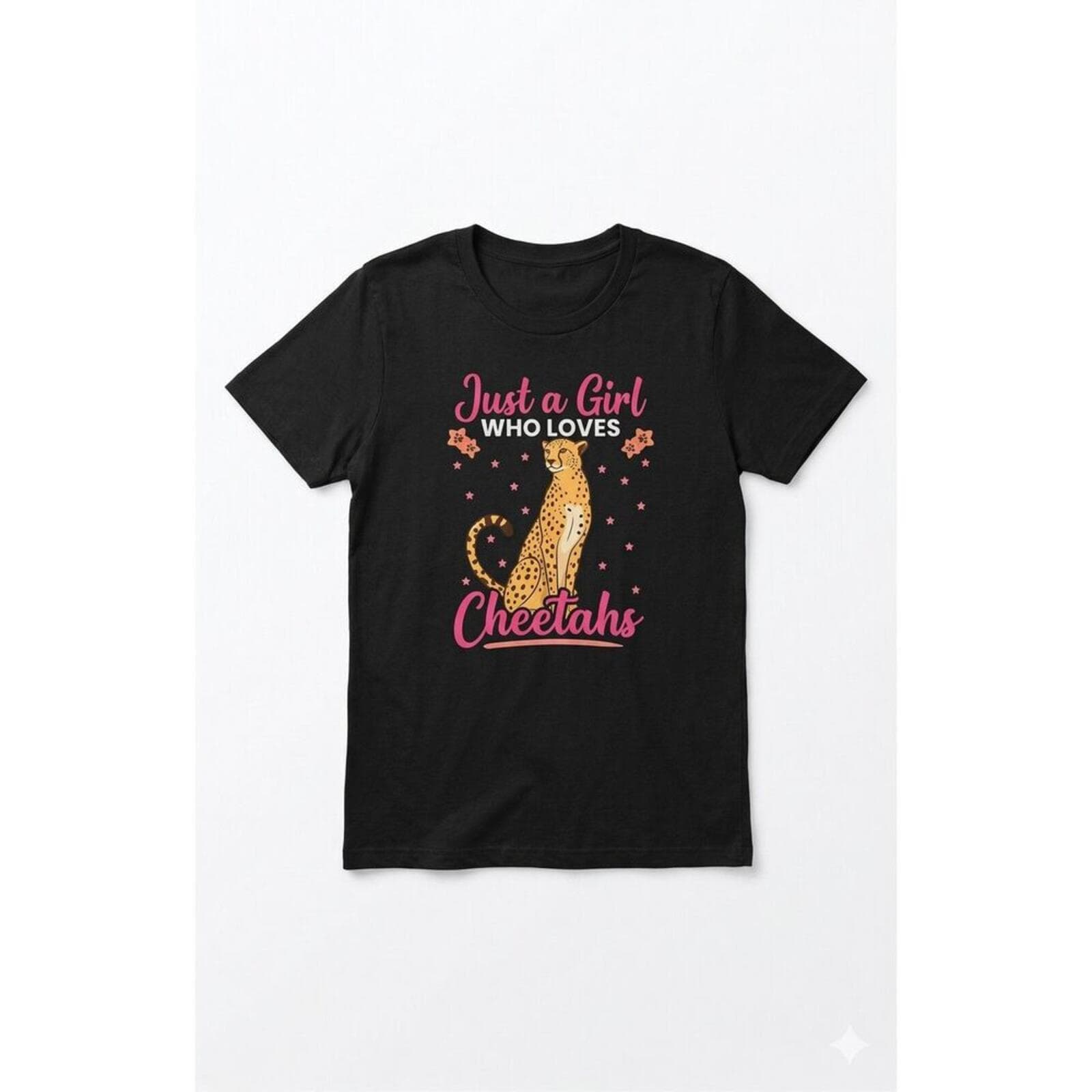 Port & Company Tee Shirt Just a Girl Who Loves Cheetahs
