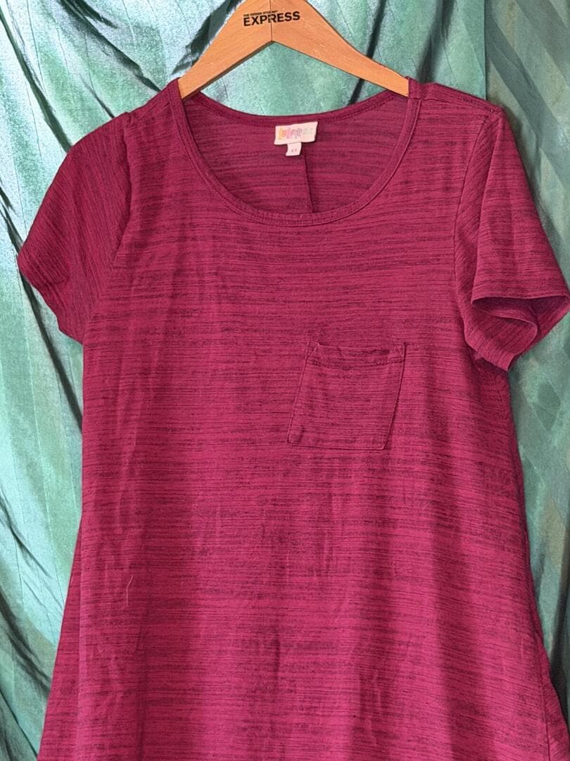 LuLaRoe Magenta High Low T-Shirt Dress XS
