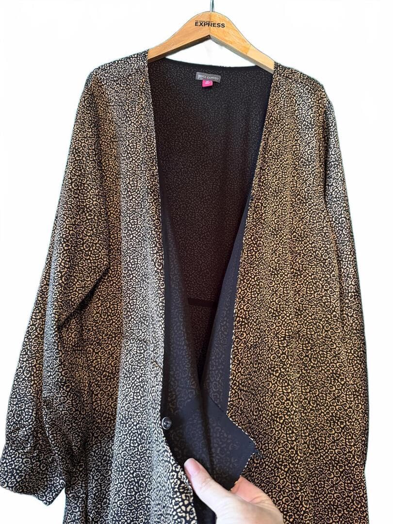 Vince Camuto Leopard Print Kimono Cardigan