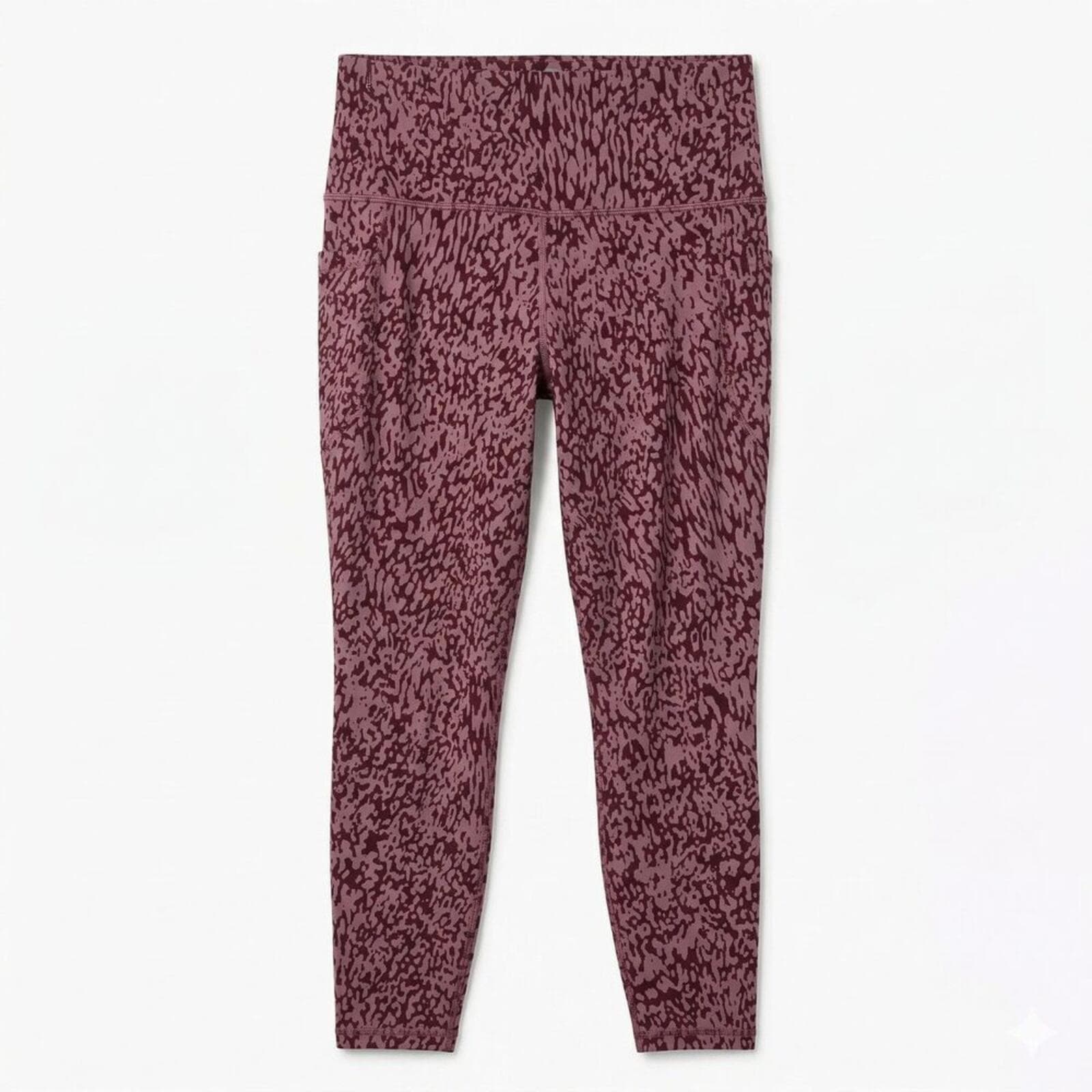 Athleta Salutation Stash Tight Leggings Pockets Animal Print