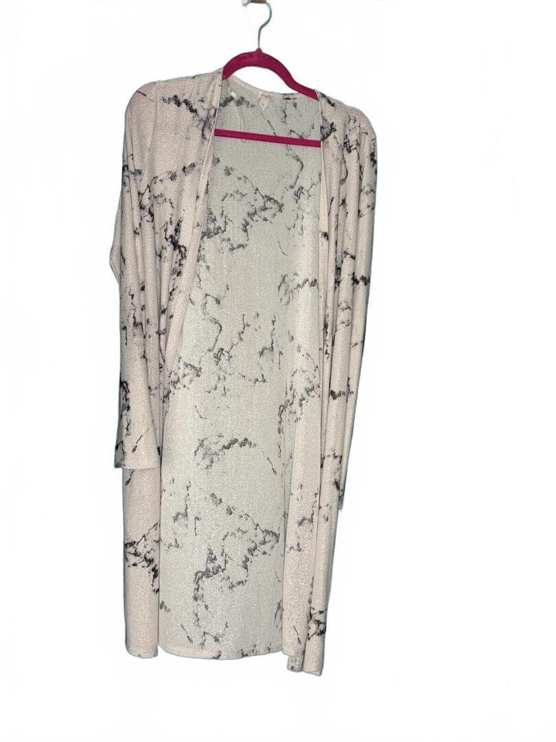 honeyme Marble Print Open Cardigan - Cozy & Chic