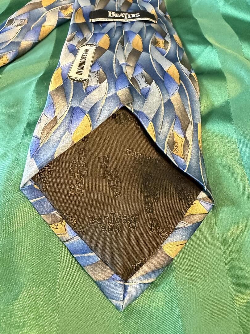 The Beatles Apple Records III Blue Silk Blend Vintage Tie