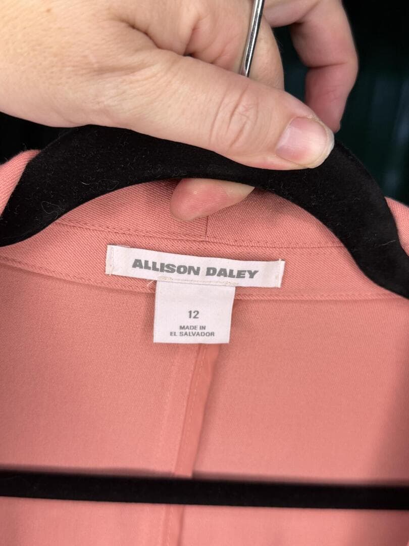 Allison Daley Pink Open Front Blazer Jacket Size 12