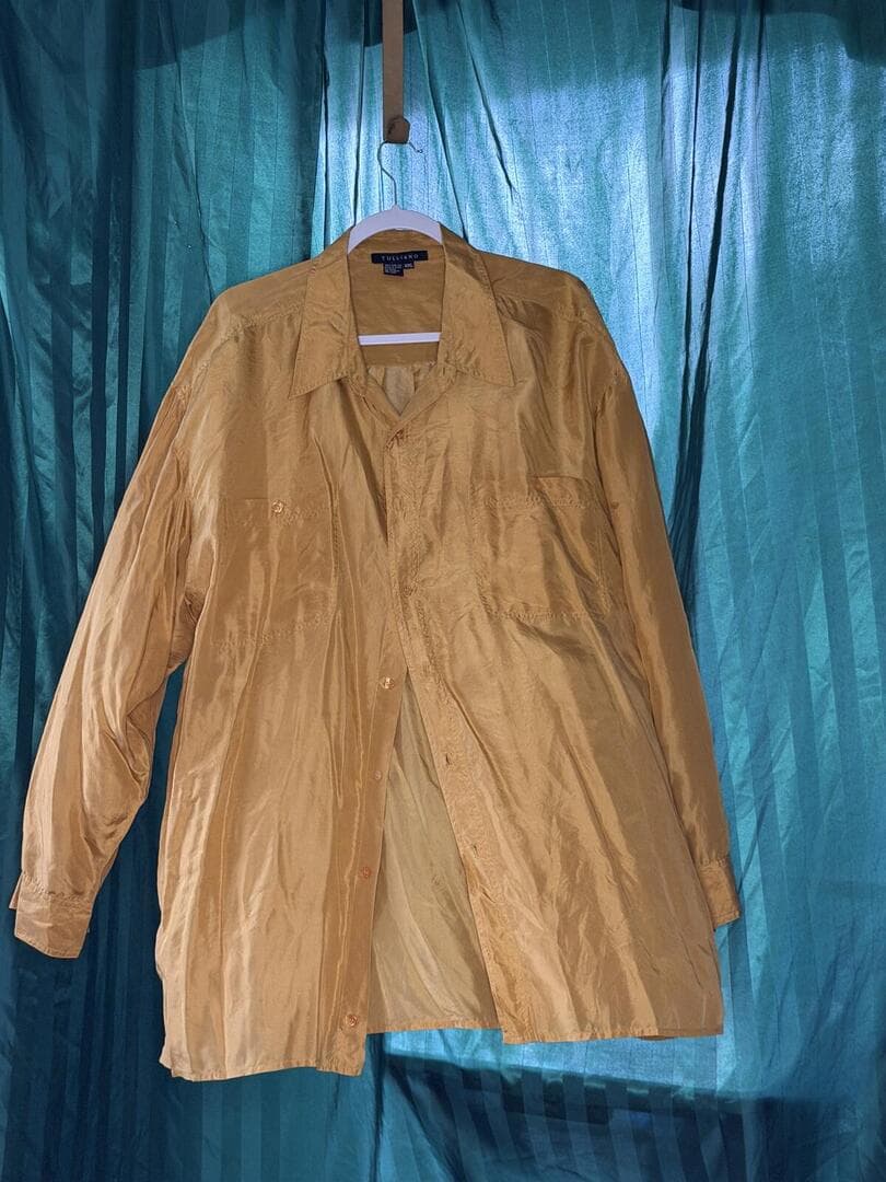 Vintage Tulliano 100% Silk Long Sleeve Shirt - Men's XXL