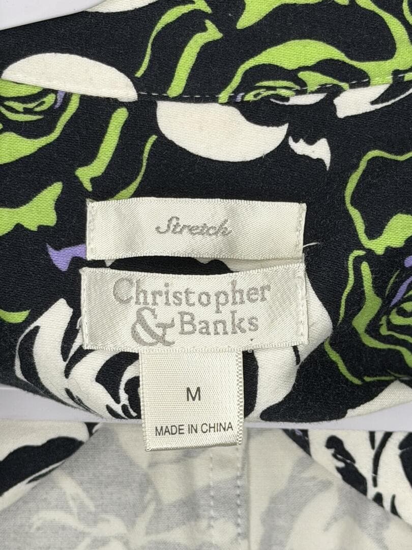 Vintage 2009 Christopher & Banks Rose Print Blazer - Size M