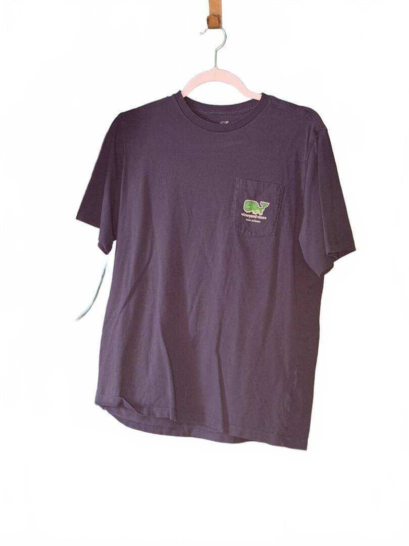 Vineyard Vines New Orleans Navy Whale Pocket T-Shirt