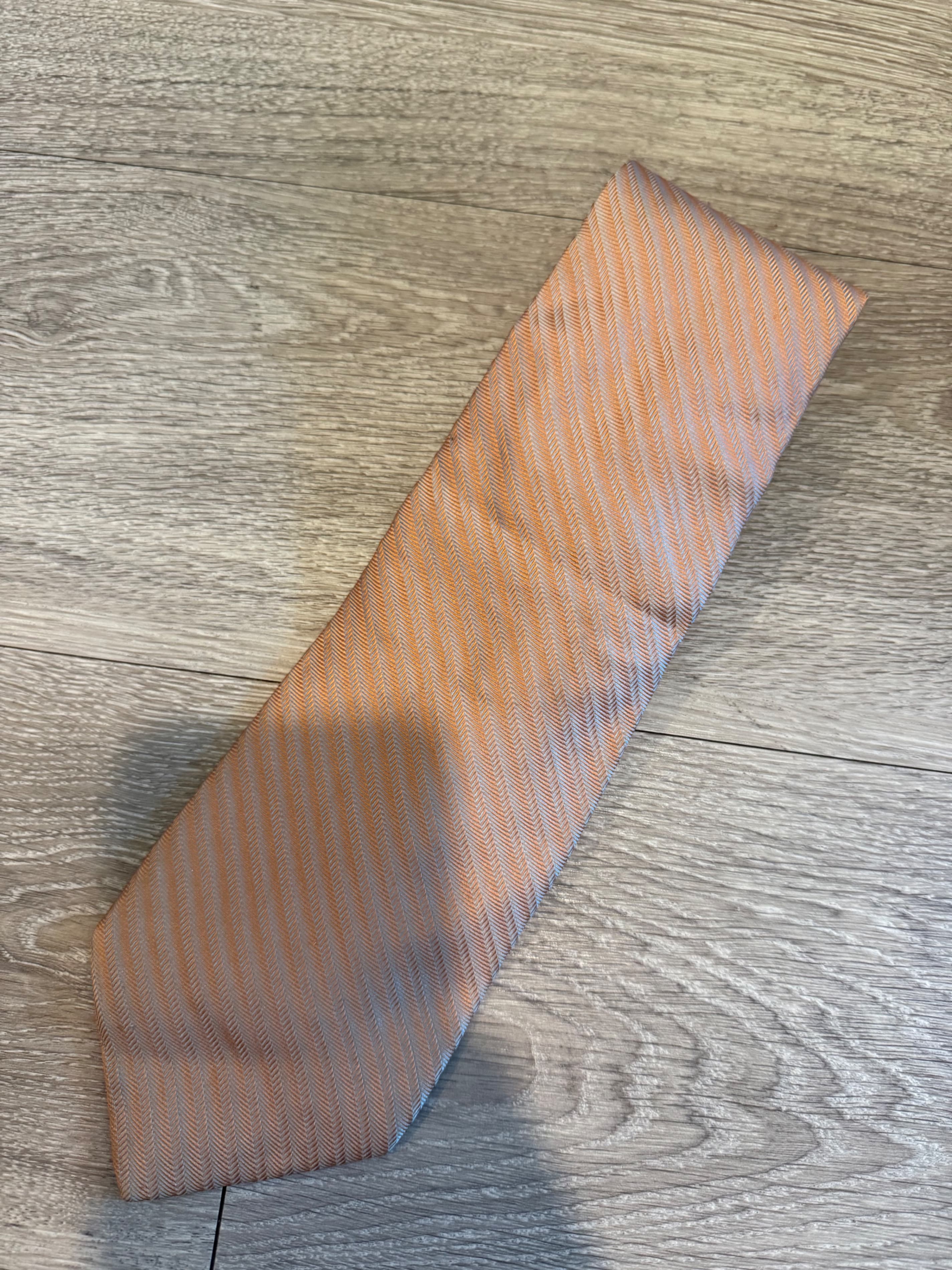 Jones New York Orange Herringbone Tie