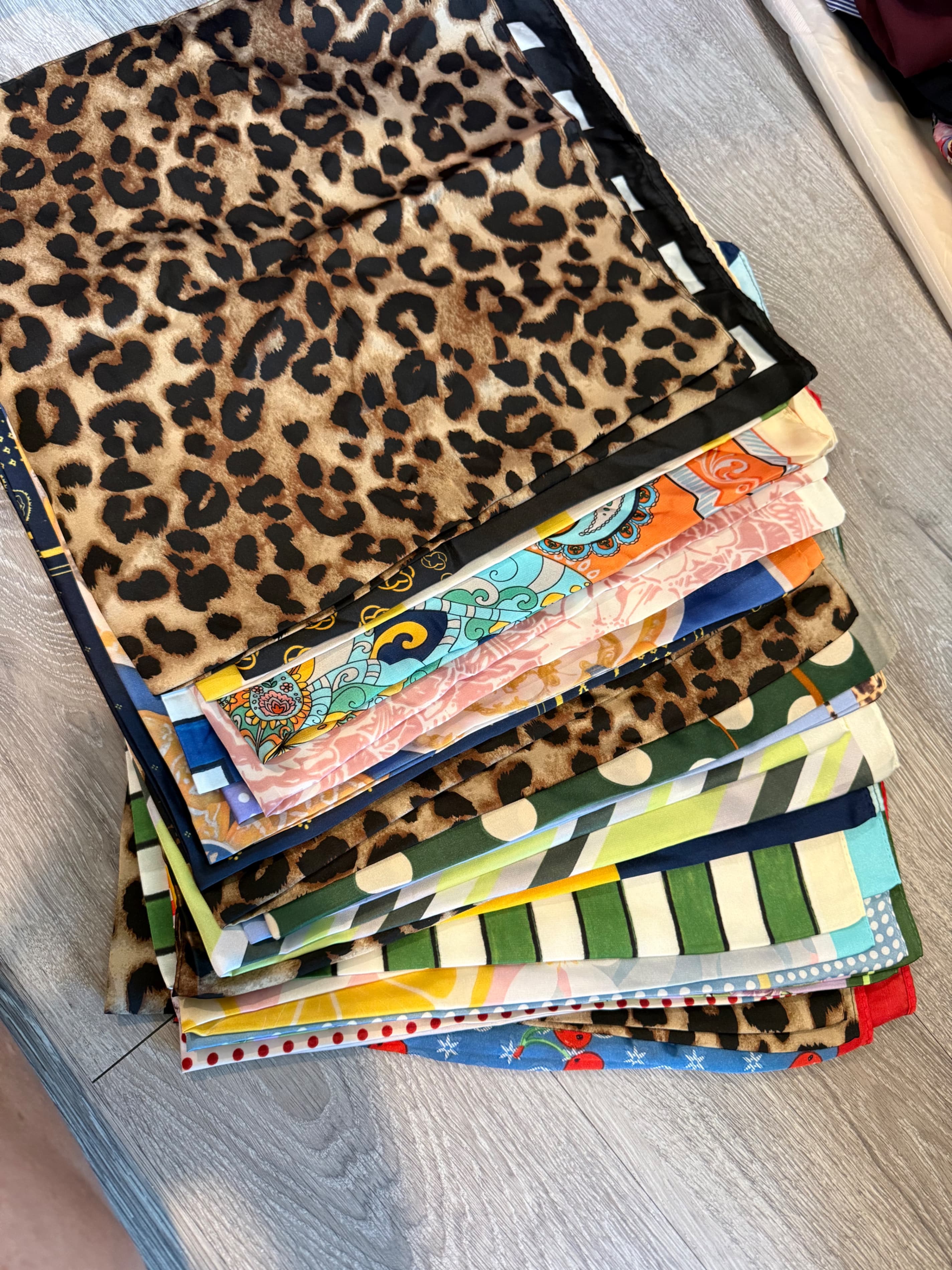 Assorted Patterned Fabric Squares Collection