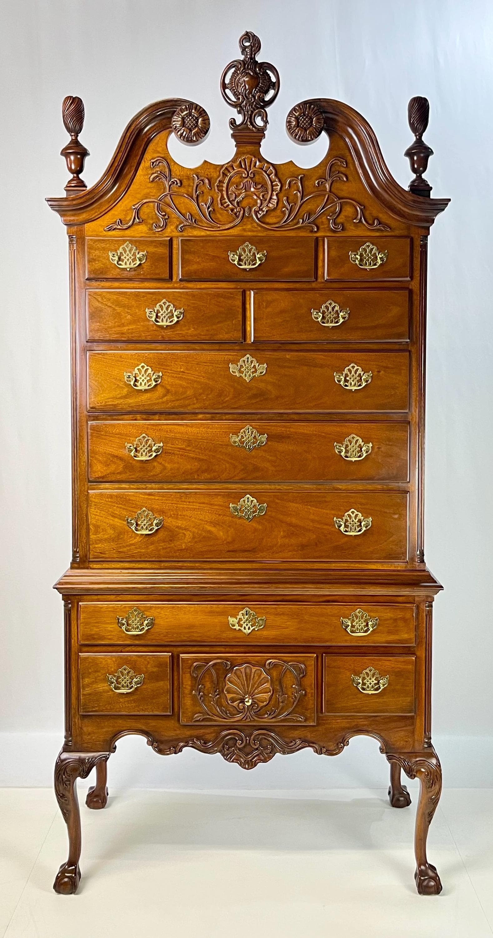 Councill Craftsmen Chippendale Style Mahogany Highboy