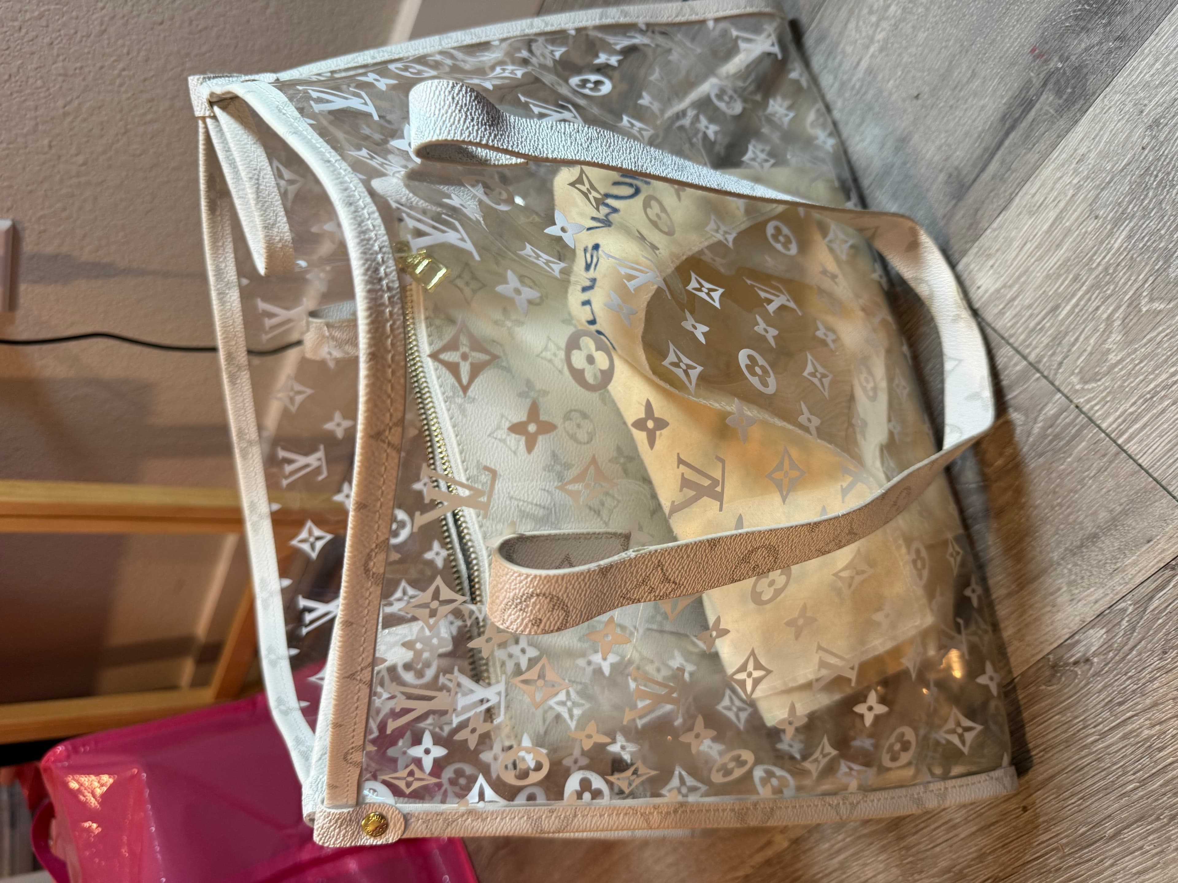 Louis Vuitton inspired Clear Monogram Tote Bag