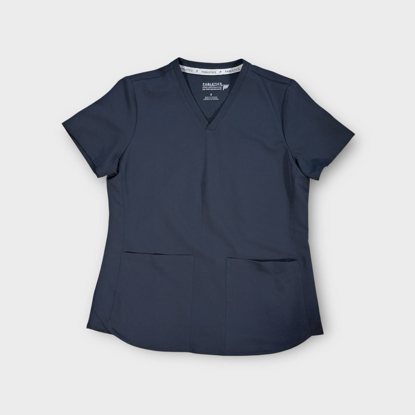 Women’s Fabletics Scrub Top, Small – Black