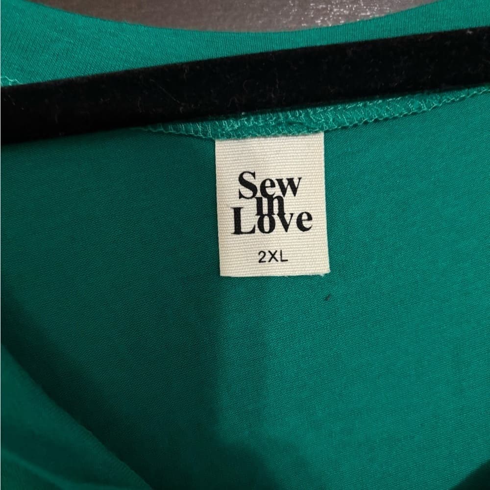 Sew in Love Kelly Green V-Neck Women's T-Shirt