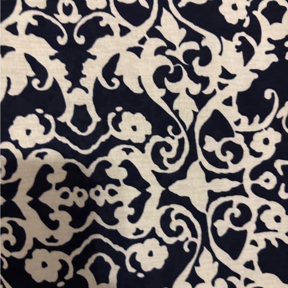 Honeyme Navy and White Floral Knee Length Dress