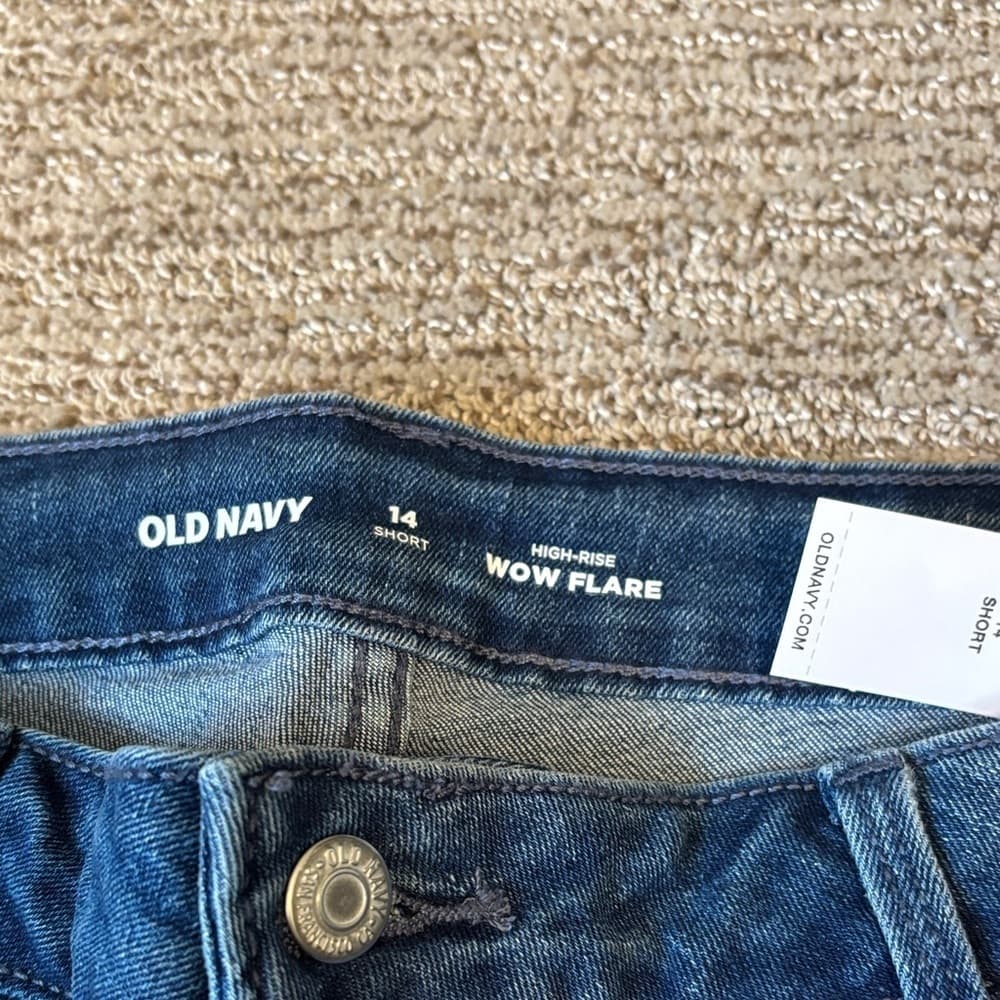 NWT Old Navy Dark Blue High Rise, Flare Jeans 14P