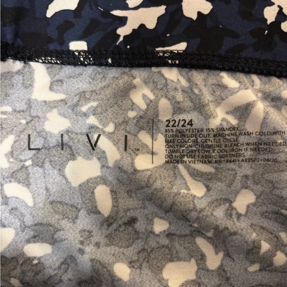 LIVI Navy, Black and White Patterned Leggings