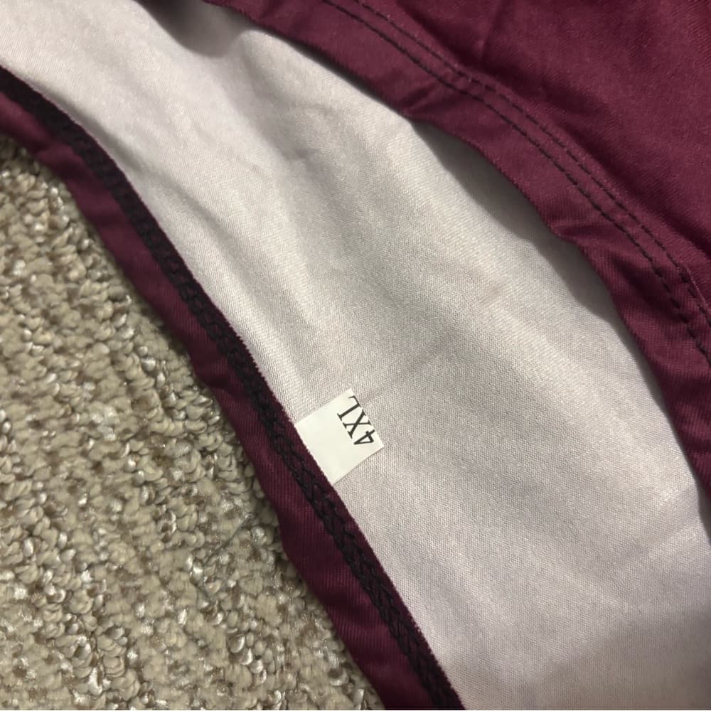 NWOT Shein 4XL Burgundy and Pink Plaid Pajama Set