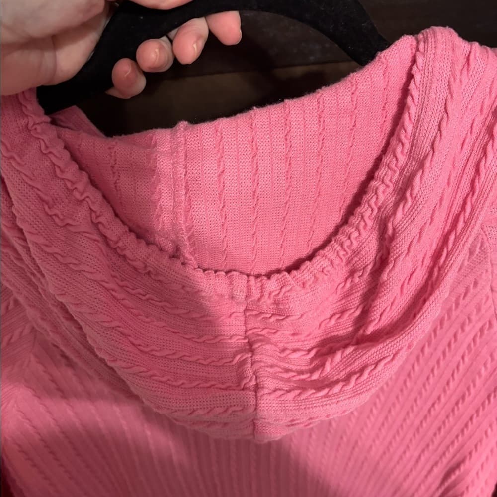 NWOT Heimish Pink Hooded Cable Knit - Lightweight
