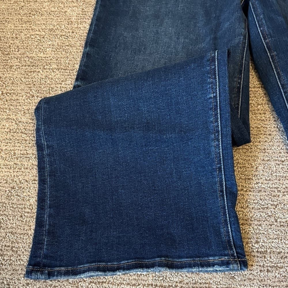 NWT Lovervet Dark Blue Tummy Control, Wide Leg, Slightly Distressed Jeans