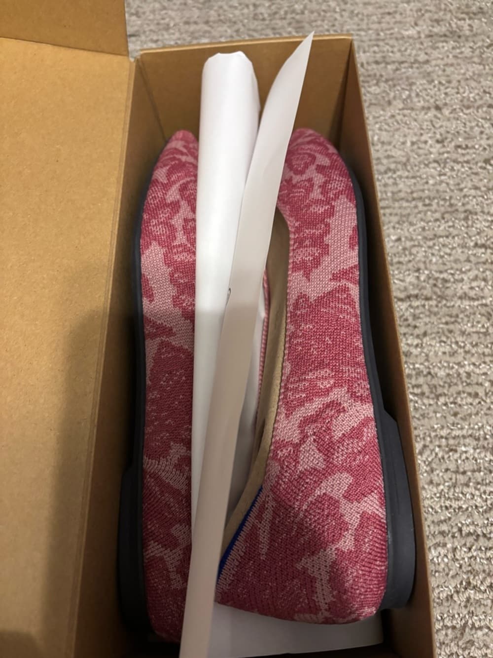 New Rothy's Pink Patterned “The Point II” Flats