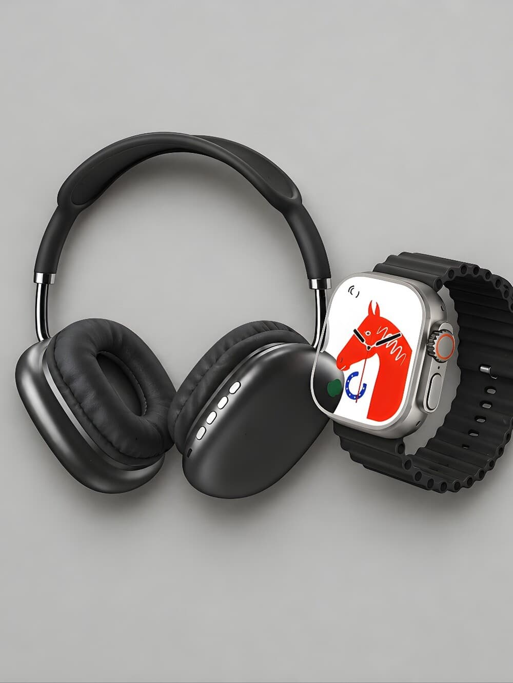 Smart Wearable Accessory Combo - Over-Ear Wireless Headphones & Smart Watch