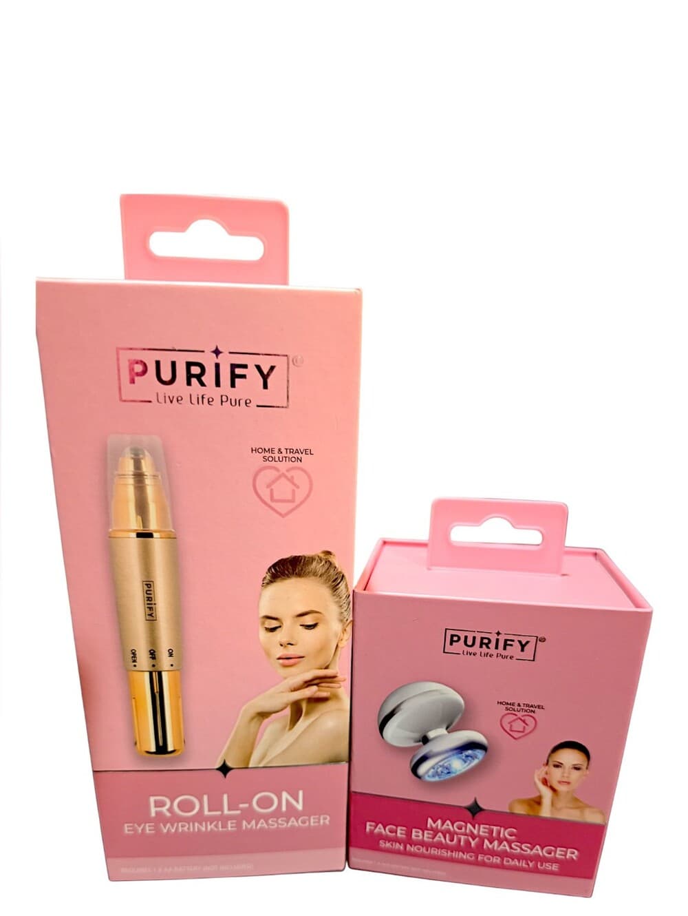 Purify Roll-On Eye Wrinkle Massager and Magnetic Face Massager