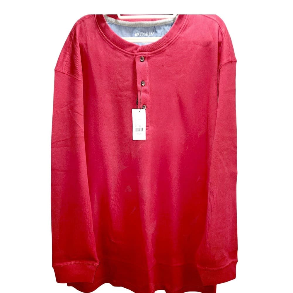 NWT Britches Men's Long-Sleeve Henley Shirt
